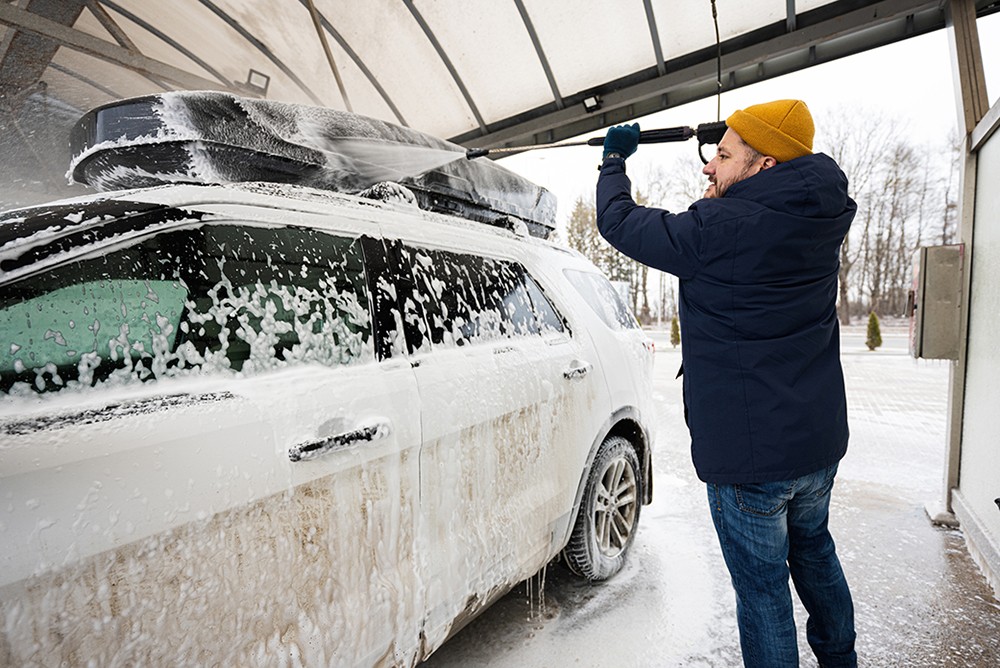 Pressure wash vehicle. Photo  ID 267700772 © Andrii Shevchuk | Dreamstime.com